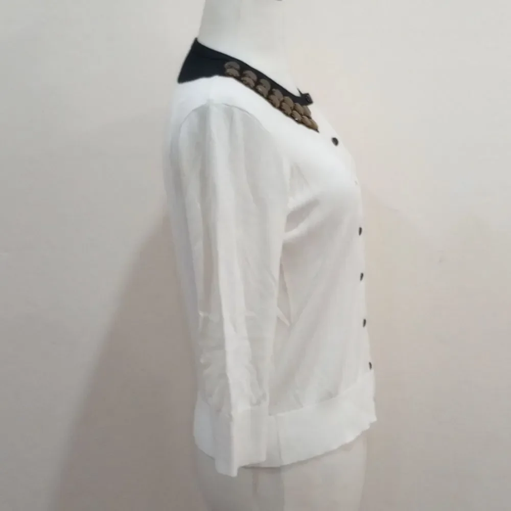 Kate Spade New York  Live Colorfully Jeweled Collar Cardigan, Size S